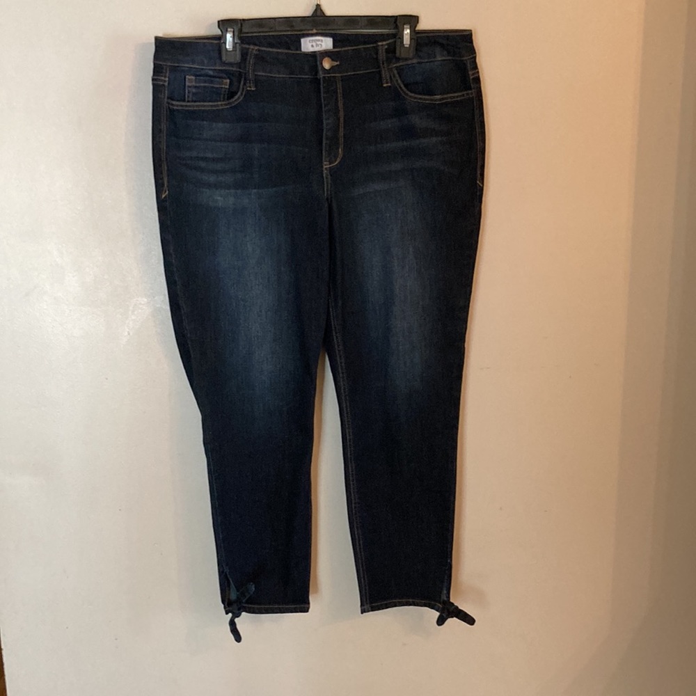 Crown & Ivy Crop Ankle Stretch Denim Jeans Size 16 :FINAL MARKDOWN: - Picture 10 of 16